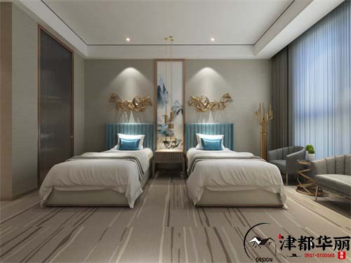 固原蓝缦酒店设计装修方案鉴赏|固原酒店设计装修公司推荐