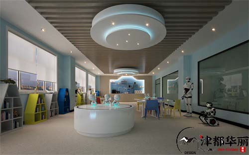 固原晨希编程教育装修设计方案鉴赏|固原教育培训空间设计