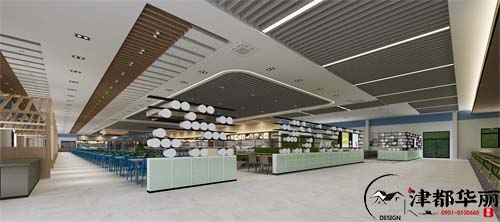 固原博利达集团员工餐厅设计方案鉴赏|简约设计突显低调内涵