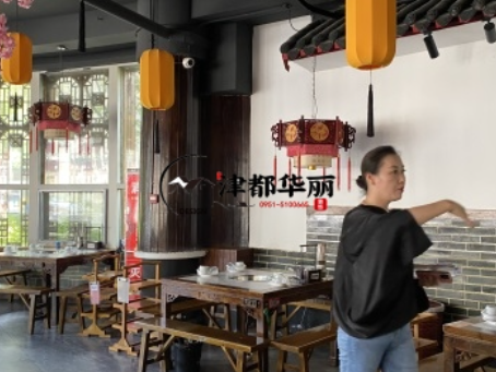 固原装修公司|固原鱼一火锅店装修设计现场量尺沟通