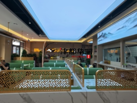 固原装修公司推荐|固原预海餐厅设计装修实景落地